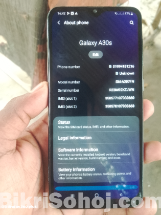 Galaxy A30s 4+64GB